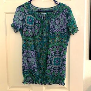 Croft and Barrow Women’s Ruched Floral Top- Like New